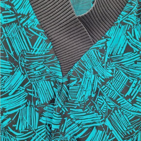 Secrets Vintage Geometric  V-neck Sweatshirt Shirt Pleated‎ Maxi 2 Piece Outfit - Picture 11 of 16